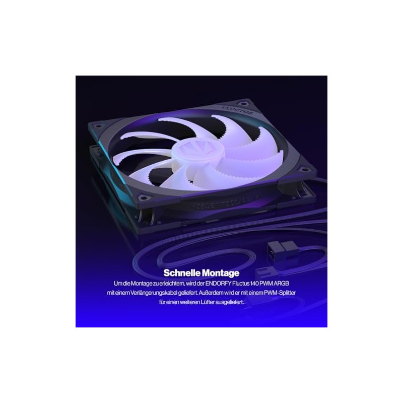 ENDORFY Fluctus 140 PWM ARGB, Standard PC Case Fan, 140