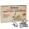 48 Pack - Long Lasting, Stainless Steel Clothespins - Strong