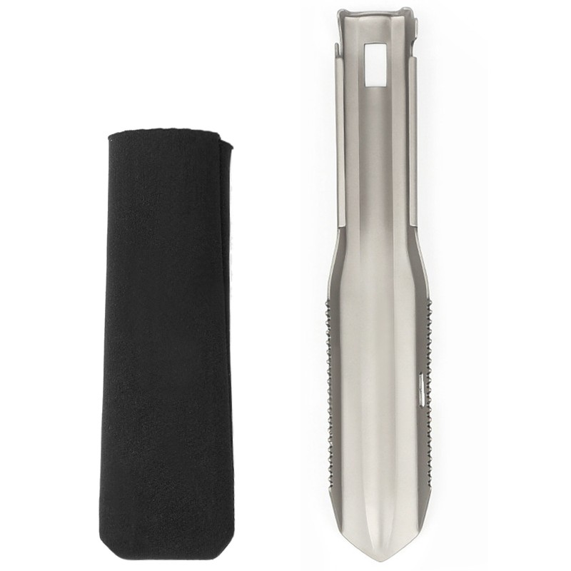Ultralight Titanium Hand Shovel Multi Tool Backpacking Trowel with Carrying