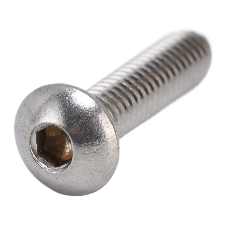 100Pcs Button Head Socket Caps Screws M4 Galvanized Steel for