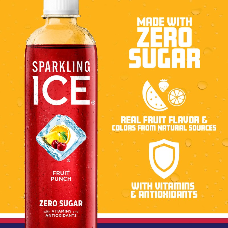 Sparkling Ice, Fruit Punch Sparkling Water, Zero Sugar Flavored Water,
