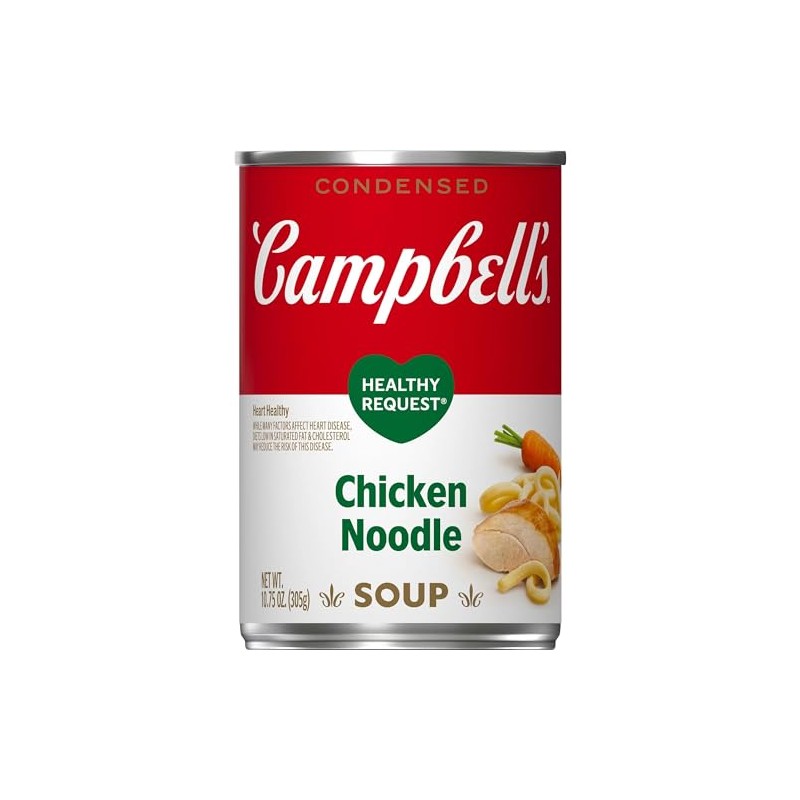 Campbell’s Condensed Healthy Request Chicken Noodle Soup, 10.75 Ounce Cans