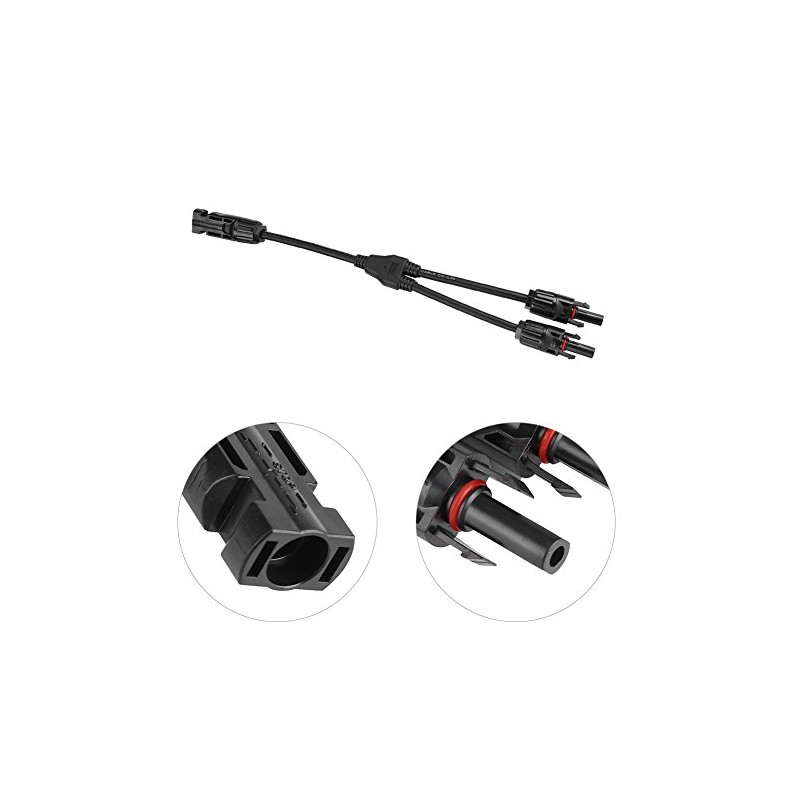 Conector Y MC4 para Panel Solar, Cable de Extensión Paralelo