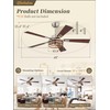 Fanbulous Farmhouse Ceiling Fans with Light, 48 Inch Bedroom Ceiling