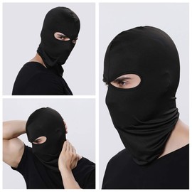 TOPTIE Breathable Balaclava Outdoor Neck Gaiter Headwear Scarf-Black