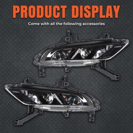 labwork Left Driver and Right Passenger Sides Pair Fog Lights Replacement for Nissan Maxima 2016-2019 Fog Lights Driving Lamps 261504RA0B 261554RA0B