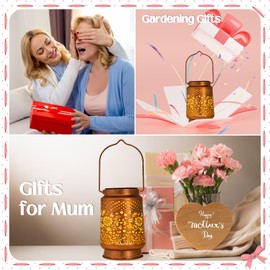 Sunflower Solar Lanterns Gifts for Women, Mom, Grandma, Birthday, Thanksgiving, Decorative Waterproof Hanging Metal LED Light for Yard