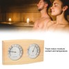 Wooden Thermometer Hygrometer for Sauna Room Double Dial Pointer Type