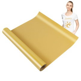 KEWUZY Plotter Film Textile Gold, 30.5 cm x 5 m Heat Transfer Vinyl Flex Film Rolls, Transfer Film Plotter Flex Film for Iron Hot Press, T-Shirts & More Fabrics, DIY Patterns