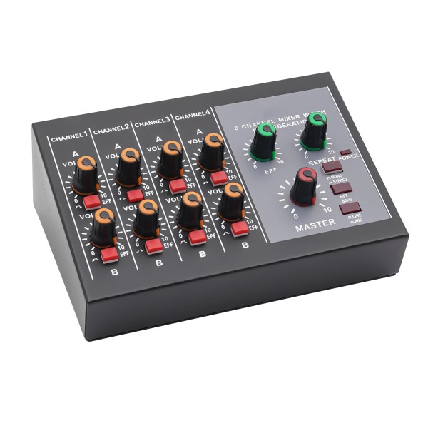 GDRASUYA10 8 Channel Professional Audio Mixer Sound, Microphone Mono Stereo