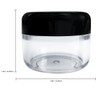 Beauticom 12 Pieces 30 Gram 30 ML Empty Clear Round
