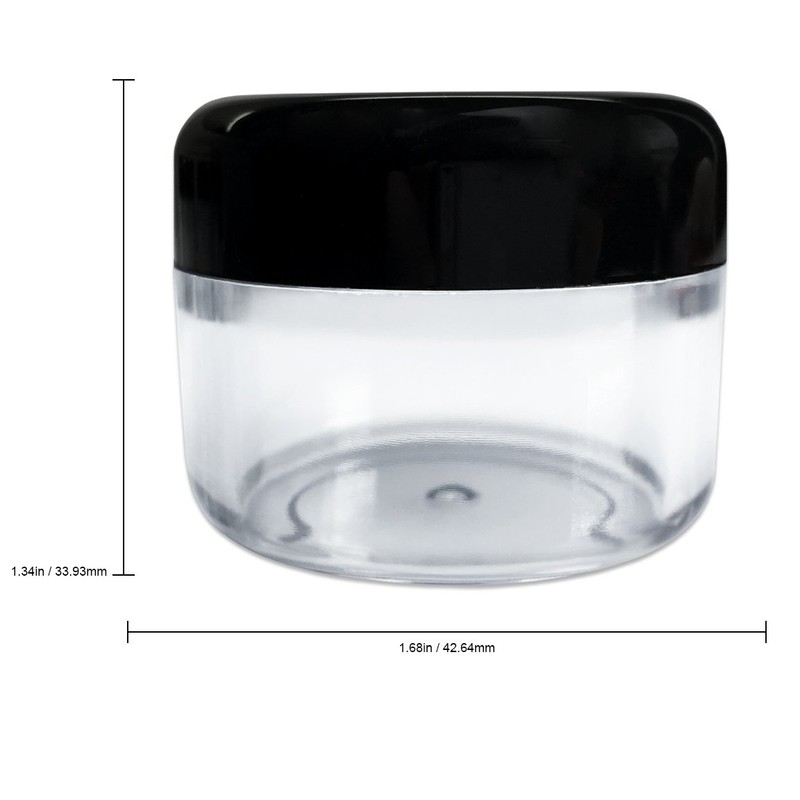 Beauticom 12 Pieces 30 Gram 30 ML Empty Clear Round