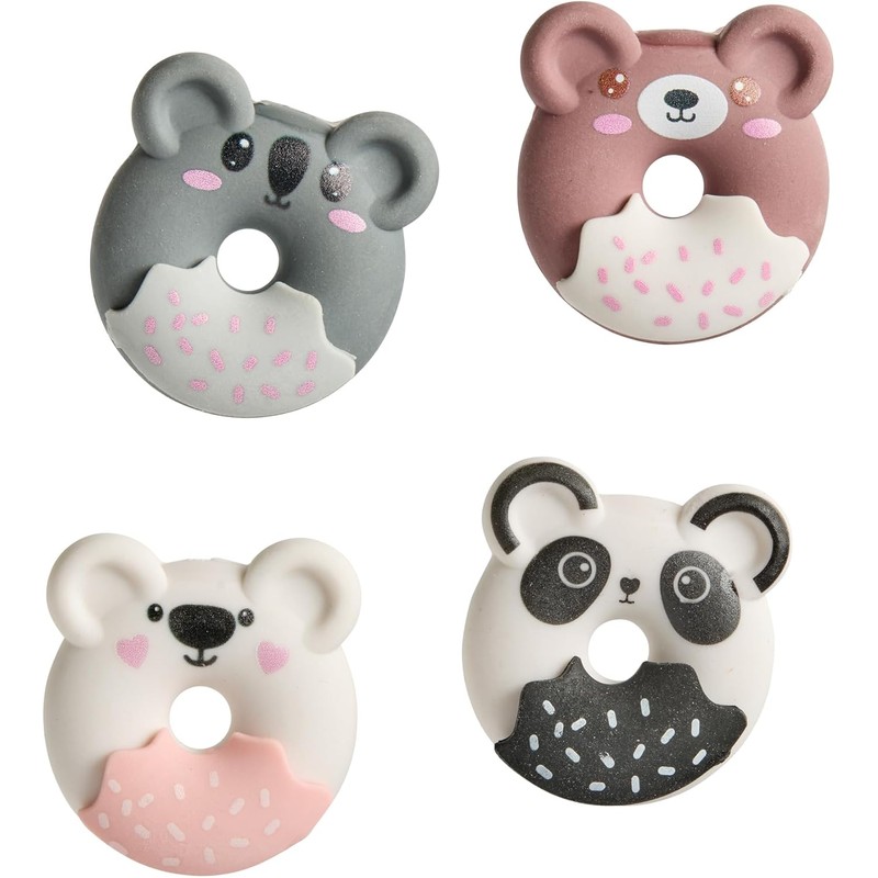 Tinc Doughnut Bear Erasers Collection Pack for Kids - Use