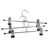 Trouser Hangers Metal Hanger with Metal Clips Black Pack of
