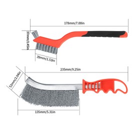 6 Pieces Wire Brush Set, Stainless Steel Carbon Brass Nylon Wire Scrubbing Brushes for Wood, Drill, Cleaning Welding Slag, Rust Removal, Angle Grinder, Bricks Wire Brushes - 3 Large+3 Small