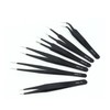 Precision Tweezers Set Sticker Dakku Clamp Tweezer Black 6 piece set 2ea