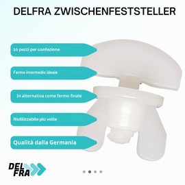 DELFRA 10 - Fermatenda universale per binari per tende, Ferma per Tende