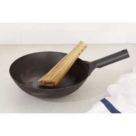 KAGOYA Sasara Bamboo Brush for Frying Pans and Woks ([9.1inch / DIAGONALLY CUT) vegetable brush