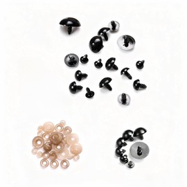 Geettcaifu 80PCS Large Plastic Safety Eyes, for Stuffed Animals Craft Crochet Dolls Eyes, for DIY Puppets Bear Crafts Animals Making Supplies