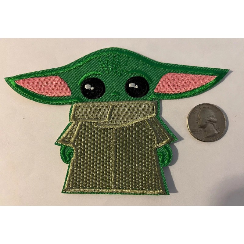 Baby Yoda & Yoda In Spaceship Embroidered Patch NEW