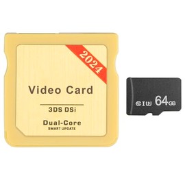 Memory Card Adapter with 64GB TF Card Compatible with DS DSI 2DS 3DS NDS, No Time Bomb, Plug and Game