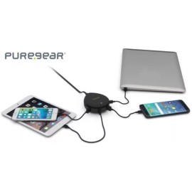 PureGear USB CHARGING STATION with 4 Ports (3 USB-A & 1 USB-C Port) 9.3Amp/46.5W
