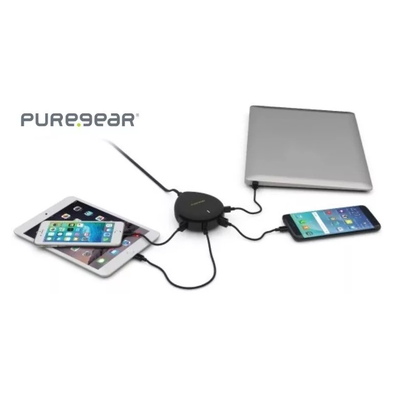 PureGear USB CHARGING STATION with 4 Ports (3 USB-A &