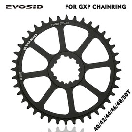 EVOSID Road Bike Chainring 40T 42T 44T 46T 48T 50T Chainwheel Direct Mount Offset 3mm Narrow Wide Chainring, Direct Mount Chainring 8-12 Speed for SRAM GXP Crankset (44T)