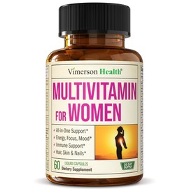 Multivitamin for Women – Essential Womens Multivitamins & Multiminerals 60 Liquid Capsules with Vitamin B12, A, D, C, Zinc, Magnesium & More for Total Wellness – 29 Key Nutrients & Vitamins for Women