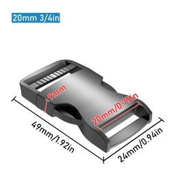 SCOOYUCK Pack of 2 Buckles 20 mm, Backpack Replacement Buckle, Buckles and Clasps