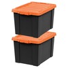 IRIS USA 20 Gallon Lockable Storage Bins with Lids, 2