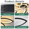 Ruibutrade 30inch Black Flower Modern CeilingFans with Lights, Low Profile