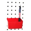 JSP Manufacturing Small Plastic Red Pegboard Storage/Part Bins (10)