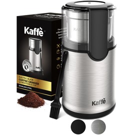 Kaffe Electric Coffee Blade Grinder w/Removable Cup - 4.5oz - Stainless Steel (w/Cleaning Brush)