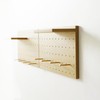XAOHOME Wooden Pegboard, Sturdy Peg Board for WallsModular Grid Organizer,