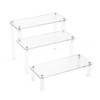 Tingacraft 3-Tier Self-install Acrylic Riser Display Shelf for Cosmetics​ Cupcake
