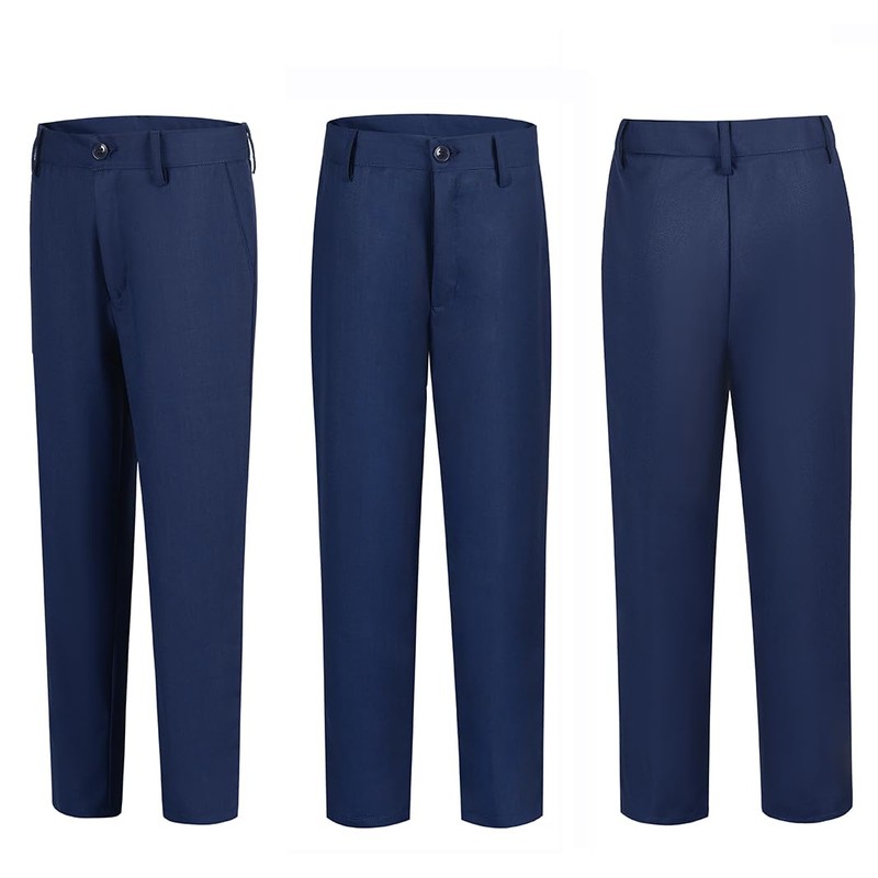 Plsily - Pantalones de chándal para niños, Azul Marino, 8