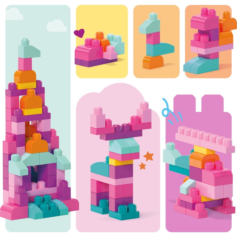MEGA BLOKS First Builders Toddler Blocks Toys Set, Big Building
