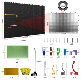12 Black Plastic Peg Board Set Contains 428 Accessories, High Load-Bearing, Rust-Proof, Non-Sagging, Non-Grooved, Tools Can be Styled at Will, and the Tool Storage System Gives You a New Experience