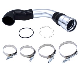 MOCW 3.5" Cold Side Intercooler Pipe Kit & Boot Upgrade Kit Compatible with 2011-2016 Ford 6.7L Powerstroke Diesel F-250 F-350 F-450, Silver