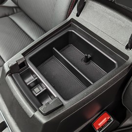 EDBETOS Center Console Organizer Compatible with 2023 2024 Chevy Colorado/GMC Canyon Accessories, Armrest Secondary Storage Box Insert Tray Coin Container (Black Trim)