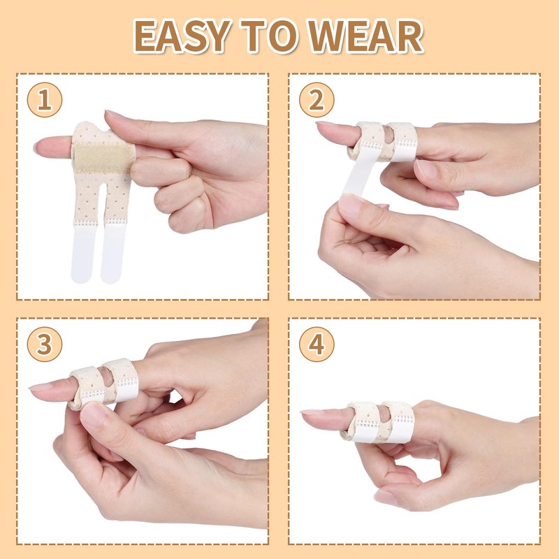 Wisesso Trigger Thumb Splints, Finger Splint for Broken/Straightening/Arthritis, Breathable Thumb