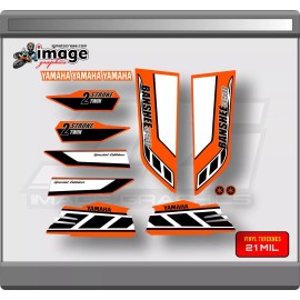 banshee  Yamaha banshee graphics KIT ORANGE 21MIL  THICK HIGH GLOSS