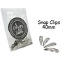 100 Snap Hair Clips - Silver Metal Tear Drop Shape