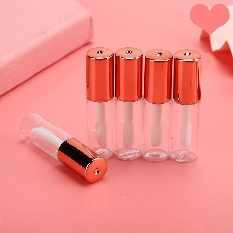 1.2 ml Lip Gloss Tube, DIY Cosmetic Container with Stopper,