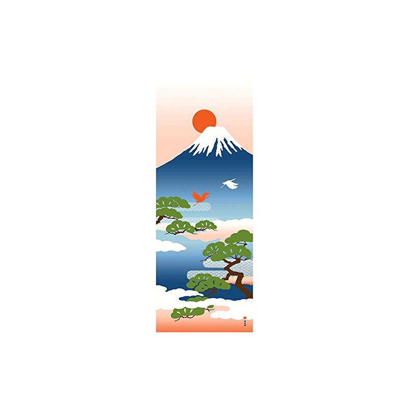 Painting Pattern, Mt. Fuji and Pine Pattern, Blue