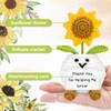 APLANDUS Positive Sunflower Crochet Doll with Emotional Card, Emotional Support