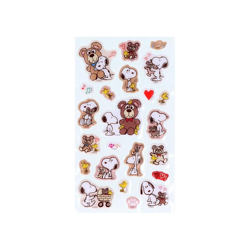 Sun-Star Stationery S8814597 Snoopy Goods, Seal, Plush, Brown