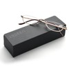 ZUVGEES Vintage Alloy Semi Rimless Reading Glasses Men Women Half