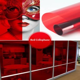 Vanhench Red Cellophane Wrapping Paper, 16" x 100' 3Mil Flower Floral Wrap Paper for Bouquet, Waterproof Flower Wrap for Birthday, Wedding Gift Wrapping